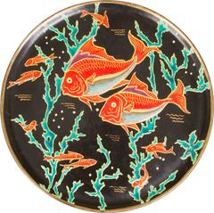 Art Deco "Neptune" Charger /  Chargeur  for Longwy