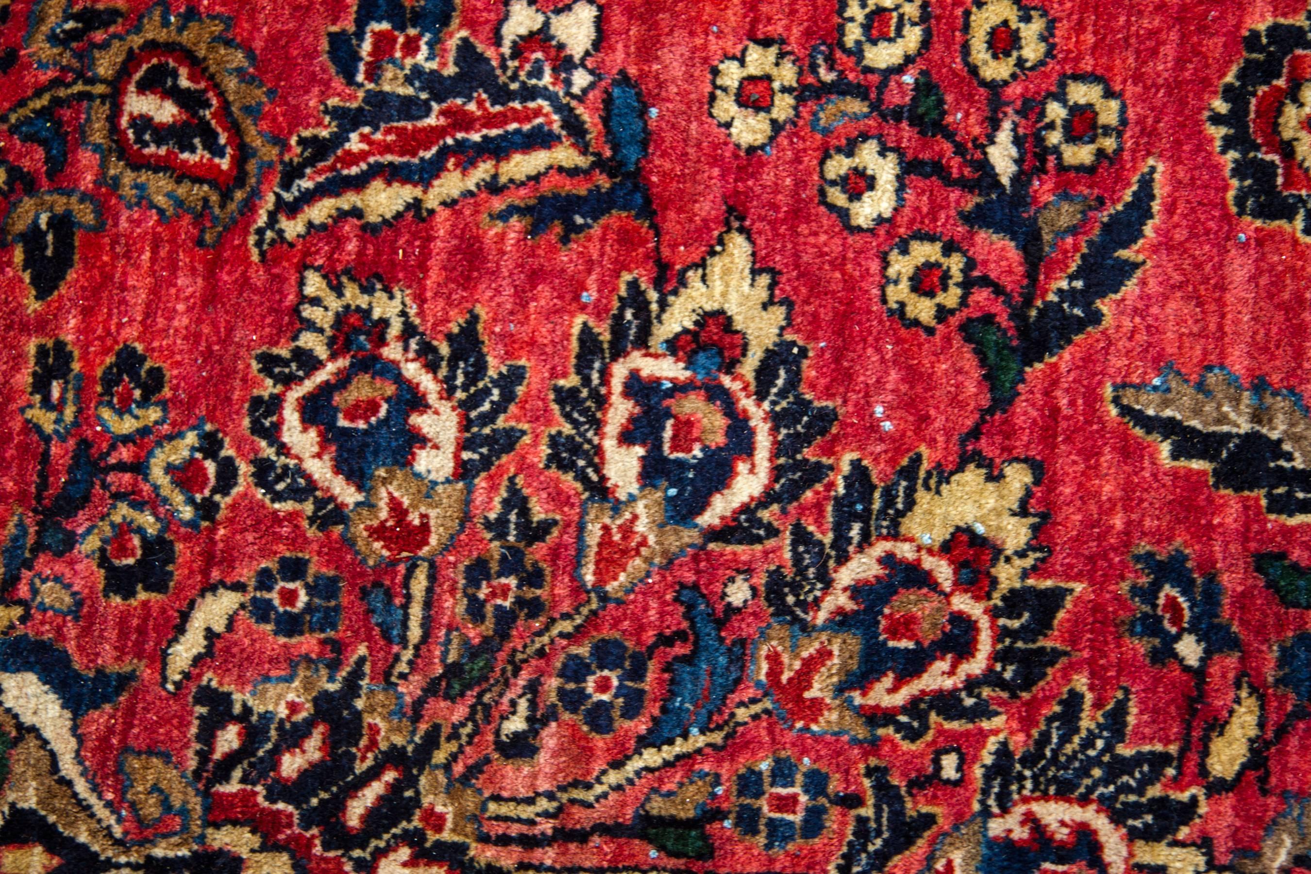 Wool 1920s Sarouk Rug