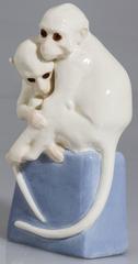 Weiner Werkstätte Austrian Monkey Porcelain Lamp