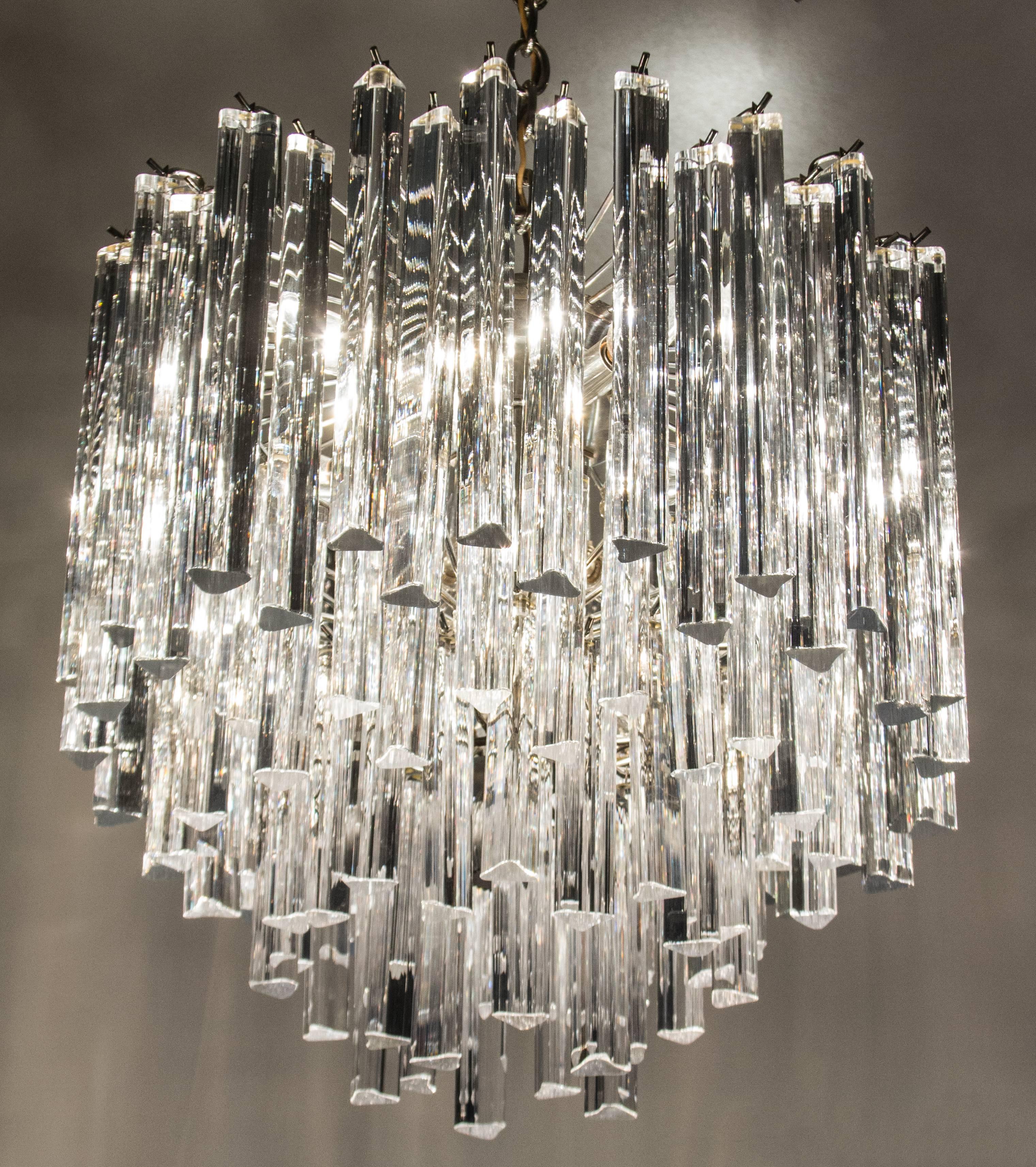 Late 20th Century 1970s Venini for Camer Crystal Chandelier