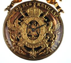 Rare Paul Flato Imperio Mexicano 1866 One Peso Solid 18k Gold Pendant Watch
