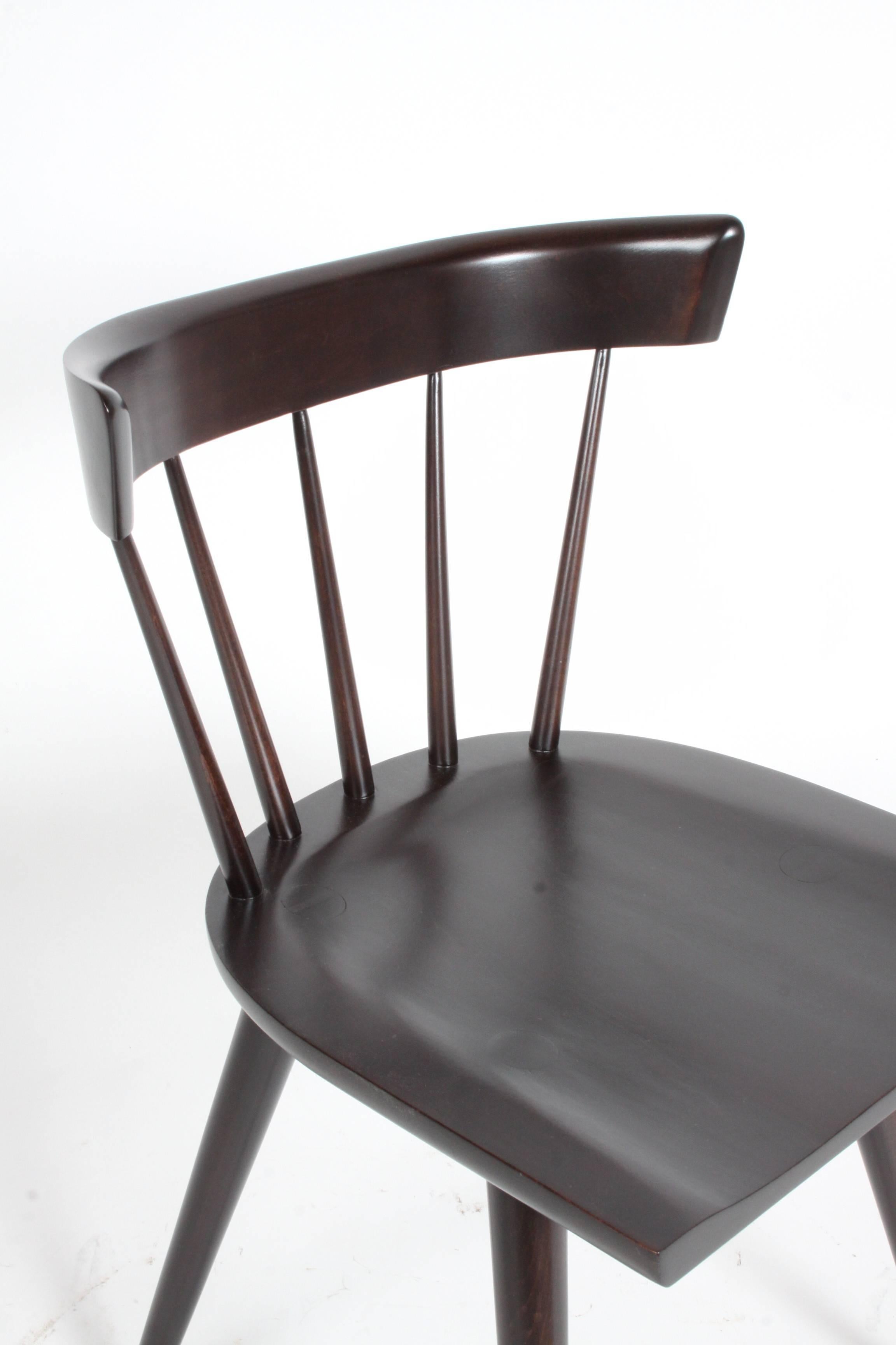 Single Paul McCobb for Planner Group dining chairs refinished in dark espresso finish.