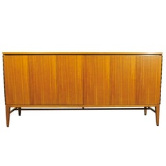 Vintage Paul McCobb Bleached Mahogany Accordion Doors Sideboard, Refinished to Order