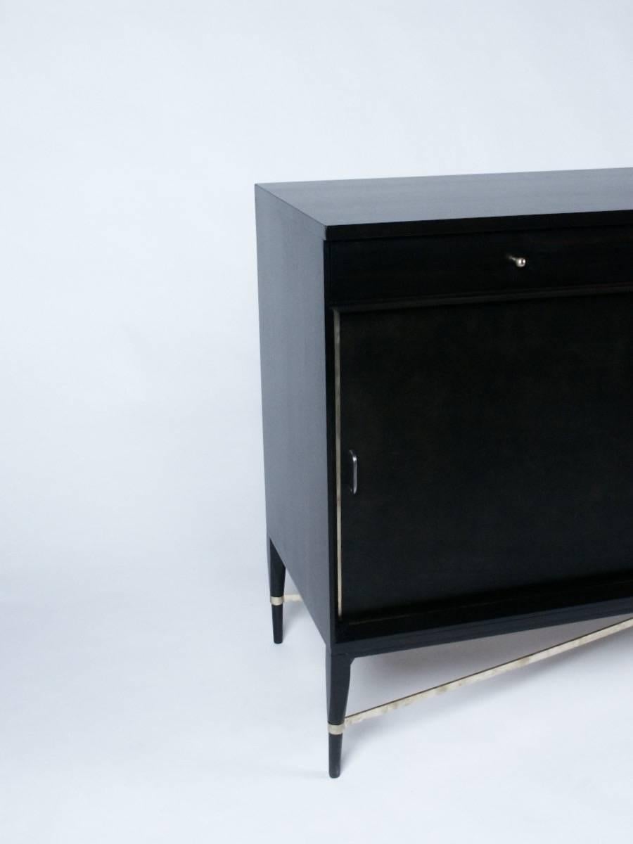 Mid-Century Modern Paul McCobb for Calvin Sideboard with Brass X-Stretcher