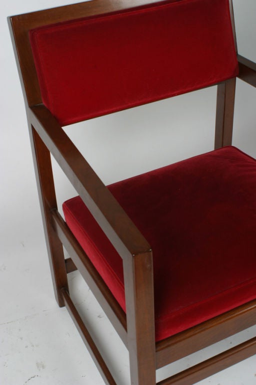 Mid-20th Century Set of Eight Edward Wormley for Dunbar Dining Armchairs For Sale