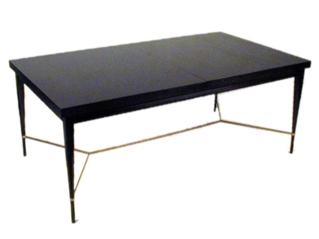 Mid-Century Modern Paul McCobb for Calvin Dining Table with Brass X Cross Support  Pick your Finish