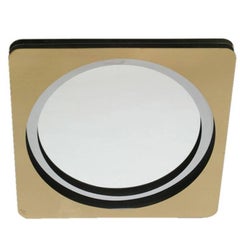 Curtis Jere Mirror in Brass and Chrome Signed C. Jere '77