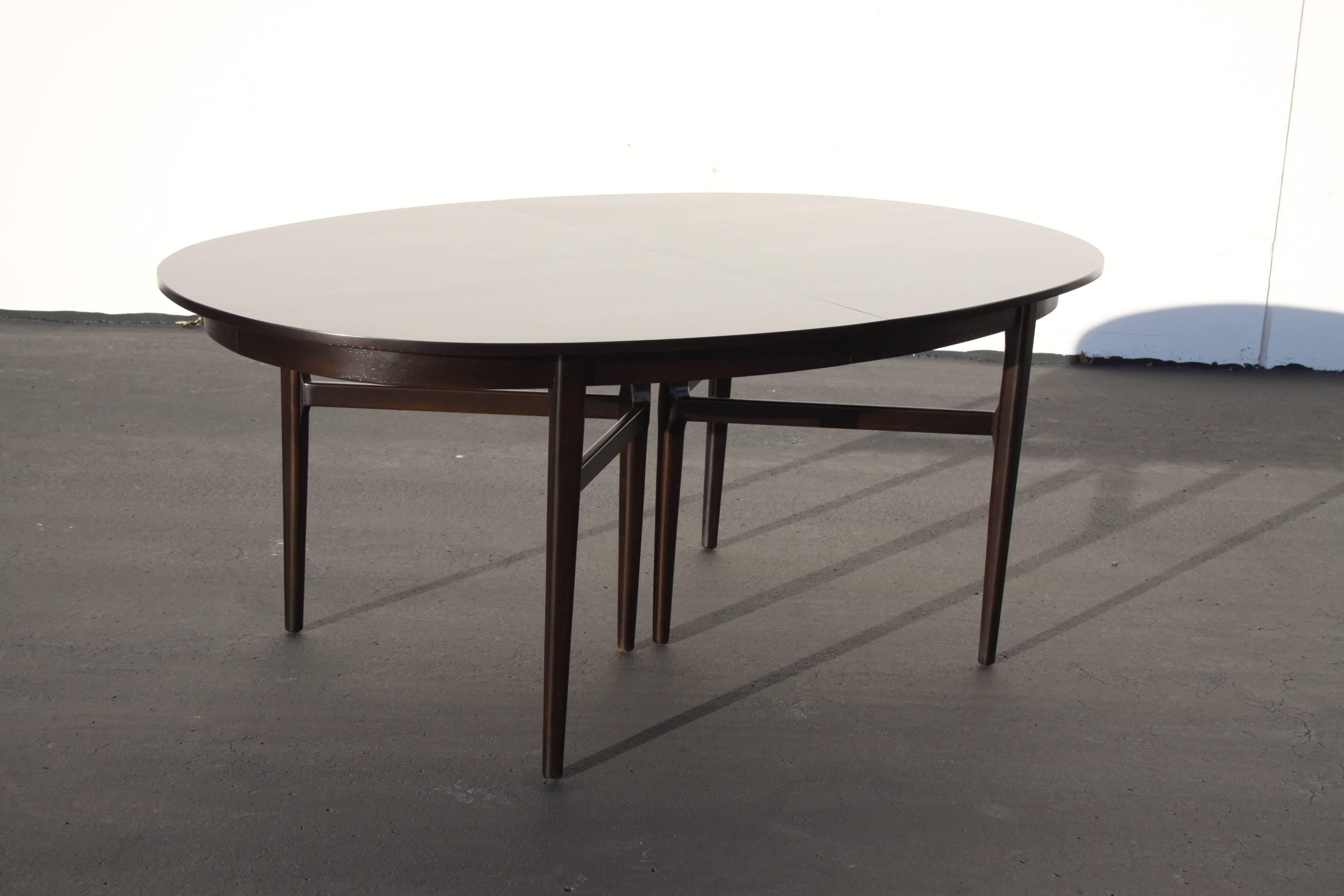 mid century oval dining table