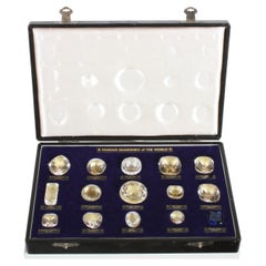 Antique Set of 15 Historical & Famous Diamonds of the World Replicas in a Case