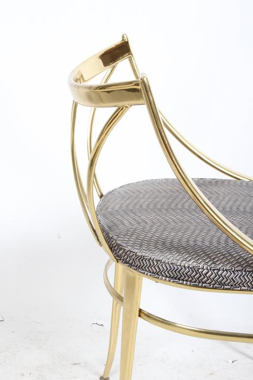 Italian Brass Side or Desk Chair at 1stDibs