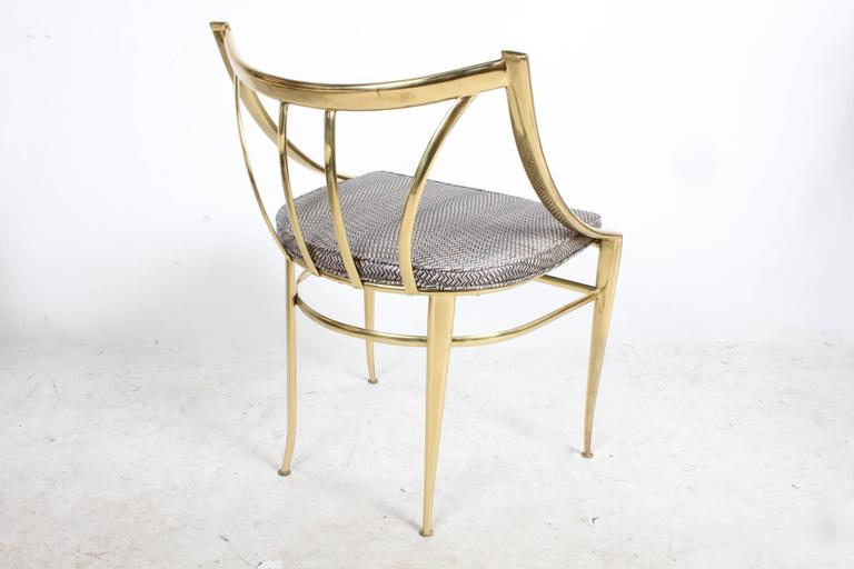 Italian Brass Side or Desk Chair at 1stDibs