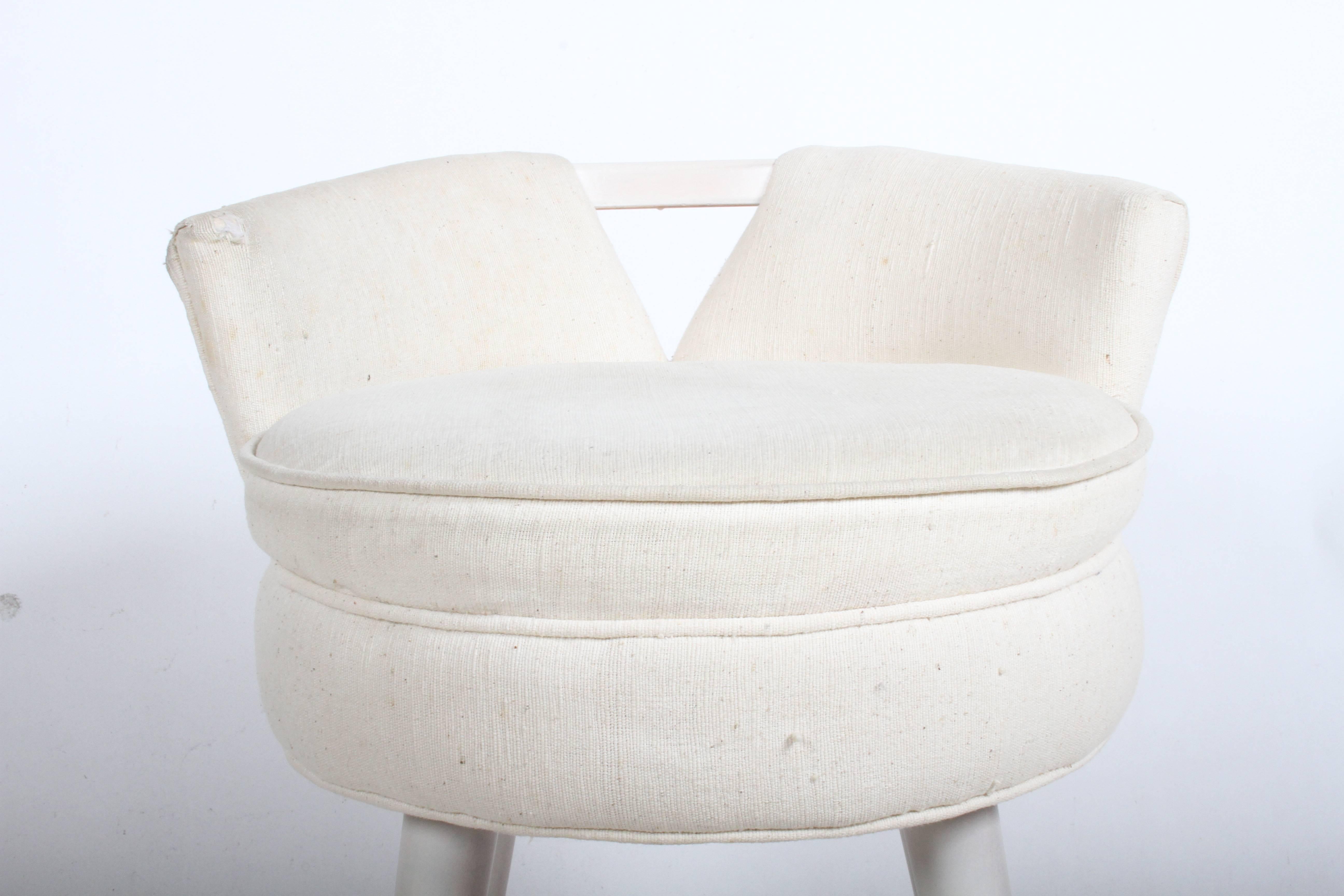 Paul Frankl for Johnson Furniture Co. Swivel Vanity Stool 3