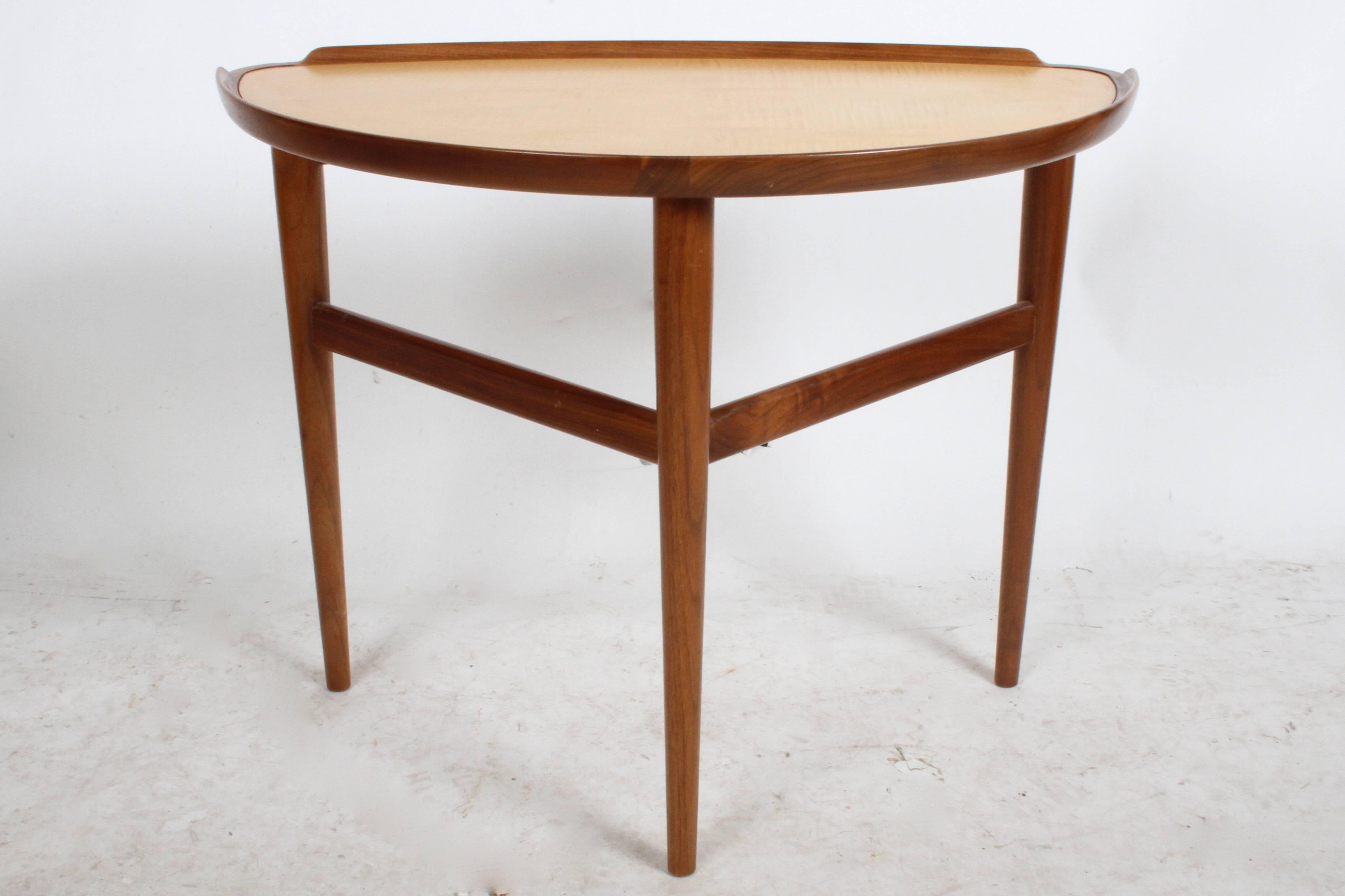 Mid-20th Century Finn Juhl Danish Modern Design for Baker Furniture Side Table in Walnut