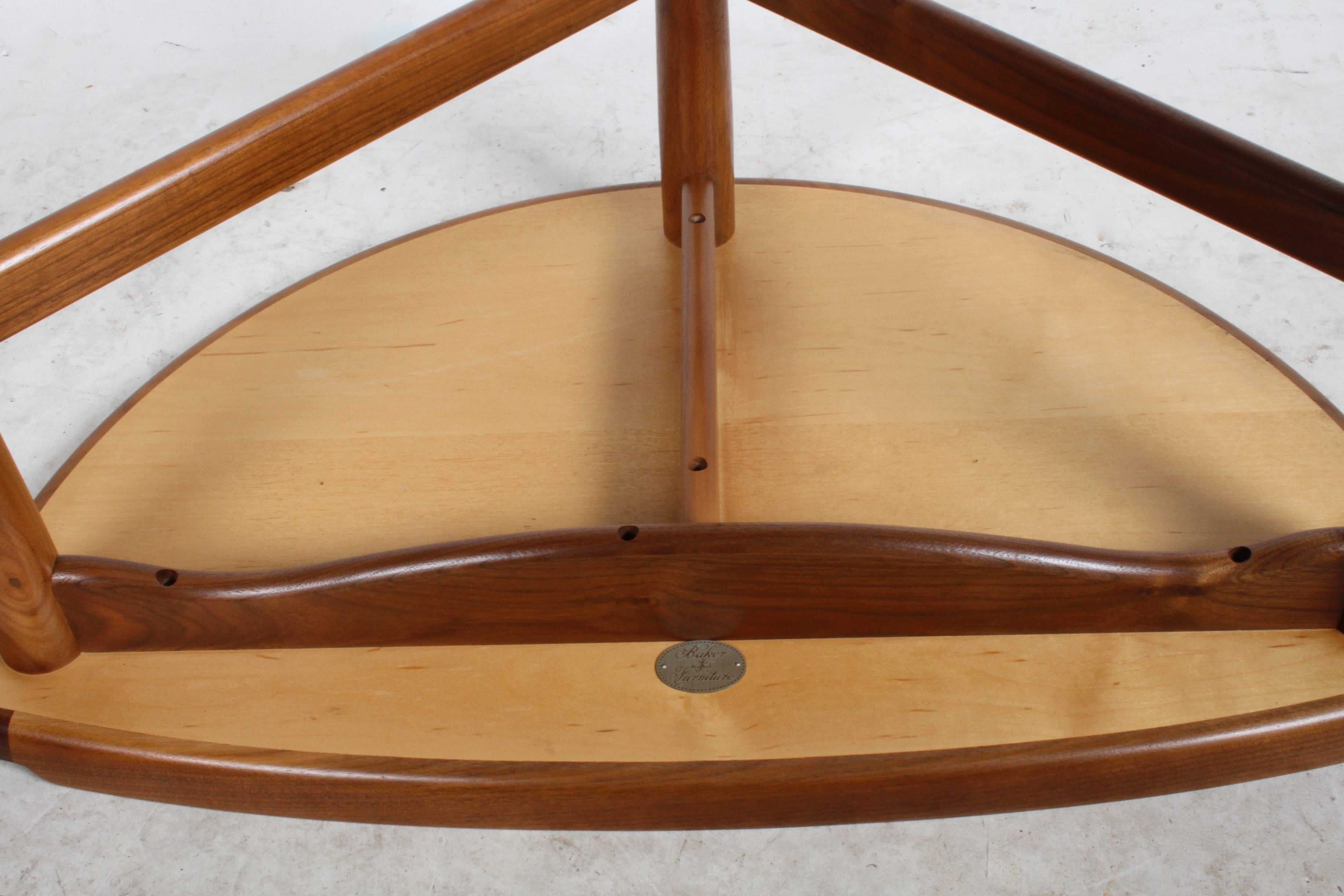 American Finn Juhl Danish Modern Design for Baker Furniture Side Table in Walnut