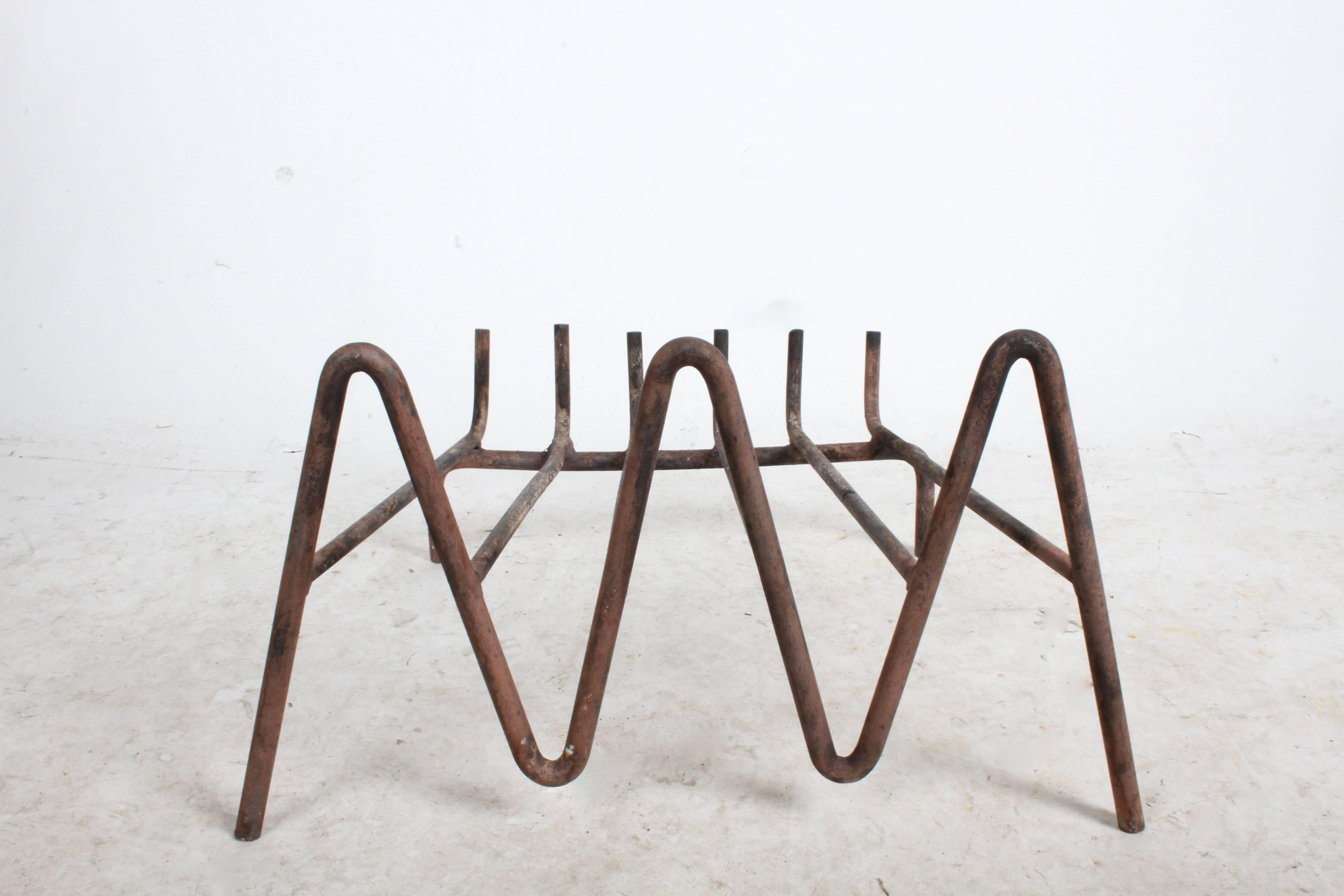 Jean Royère Style Fire Dog with Log Holder, circa 1950s 2