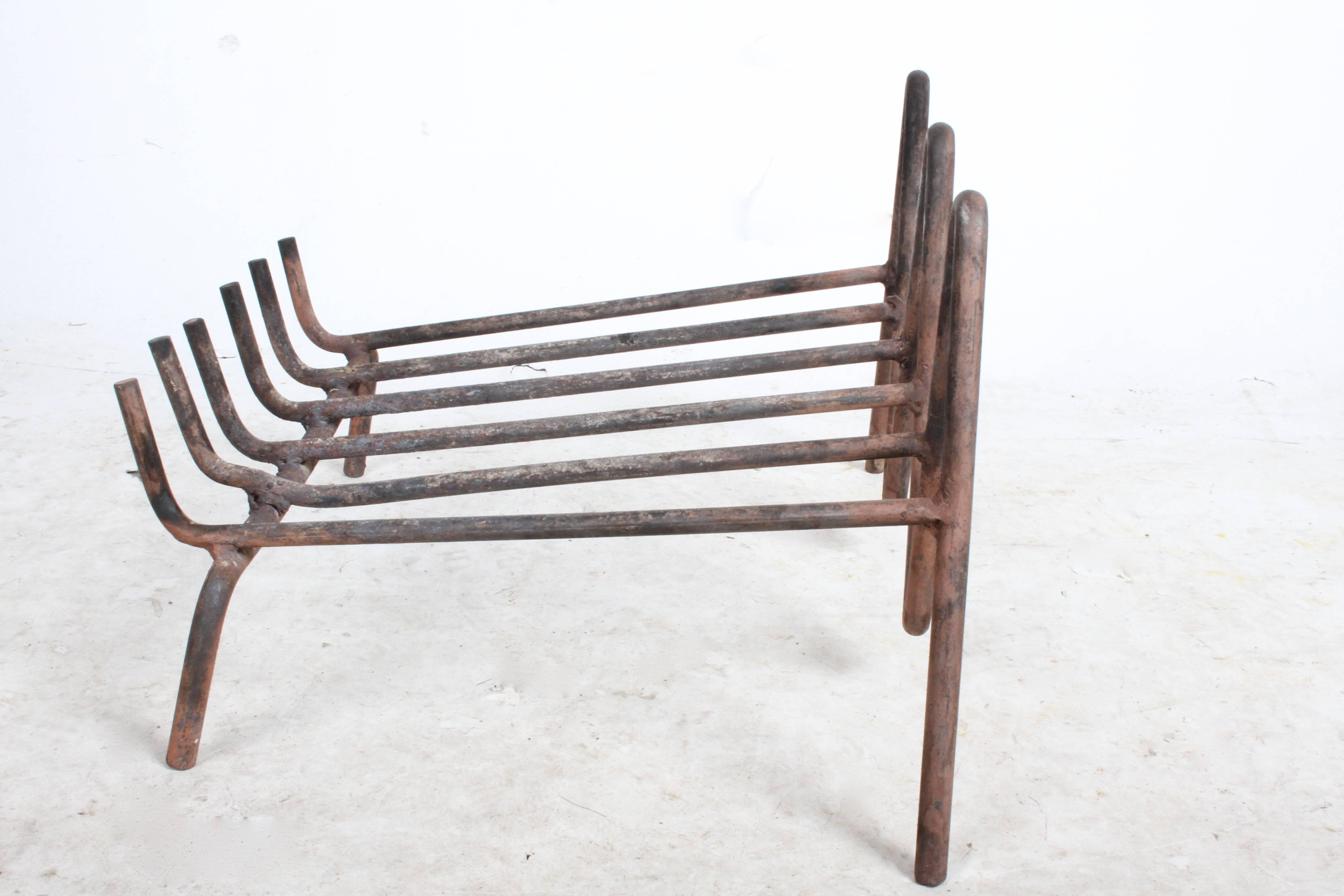 Mid-Century Modern Jean Royère Style Fire Dog with Log Holder, circa 1950s