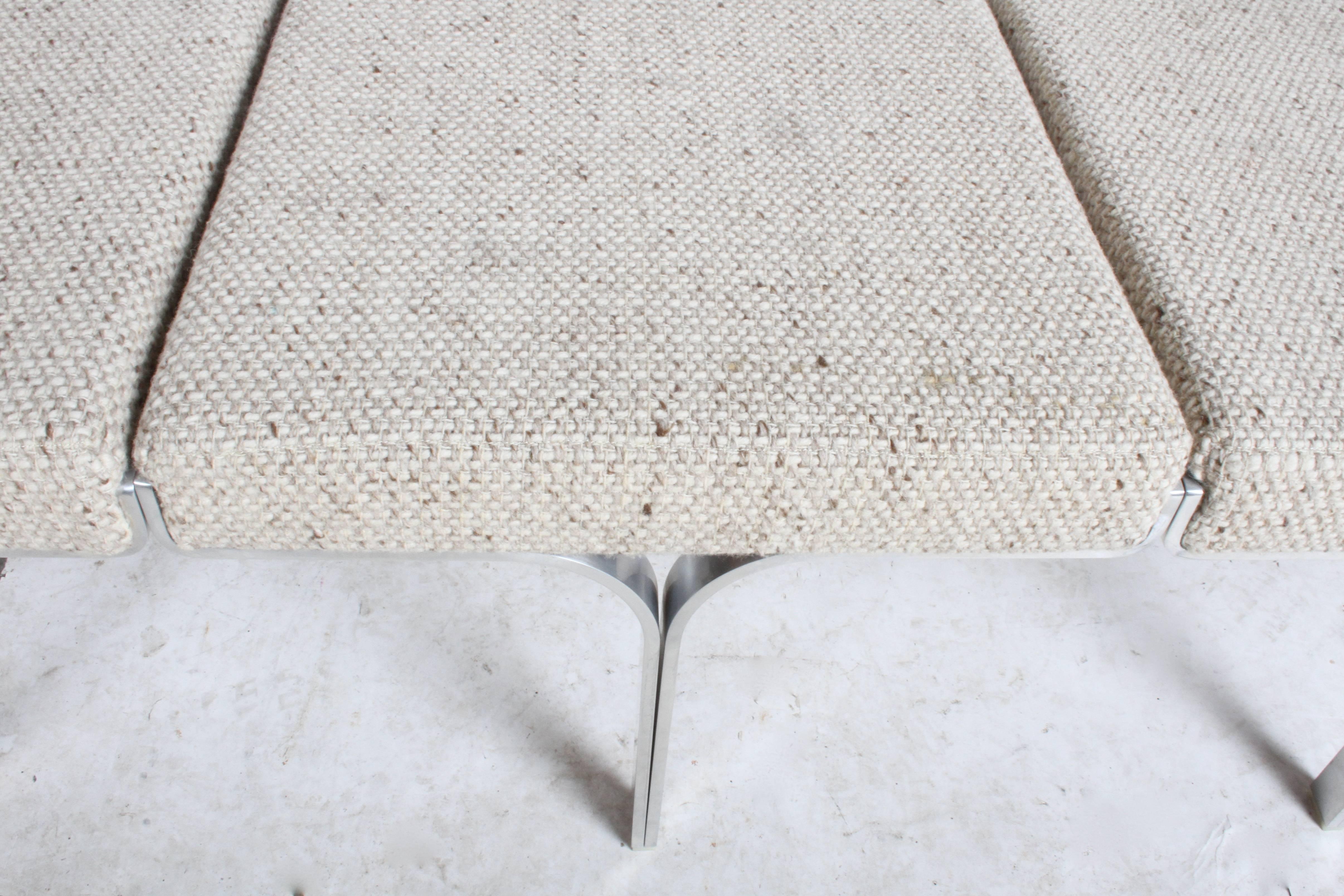 American John Behringer Model 656 Link Triple Aluminum Bench, 1961, MoMA
