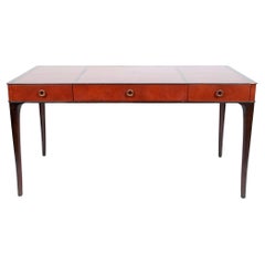 Rare 1940s Elegant Edward Wormley for Dunbar Partners Desk Leather Top & Drawers