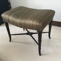 Faux Bamboo Midcentury Bench