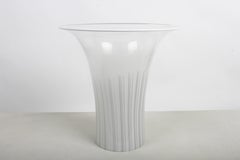 1960s Italian Cenedese Murano Chantarelle Opaline Glass Table Top Torchiere Lamp