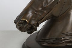 Austrian Bronze Equestrian Horse Head Hinged Desktop Valet Box Sculpture c. 1900