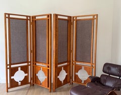 Coppia di paraventi divisori FLW Taliesin in stile Mid-Century di William Adair Bernoudy