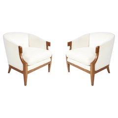 Pair of 1954 Baker Continental Collection Chairs Winsor White-William Millington