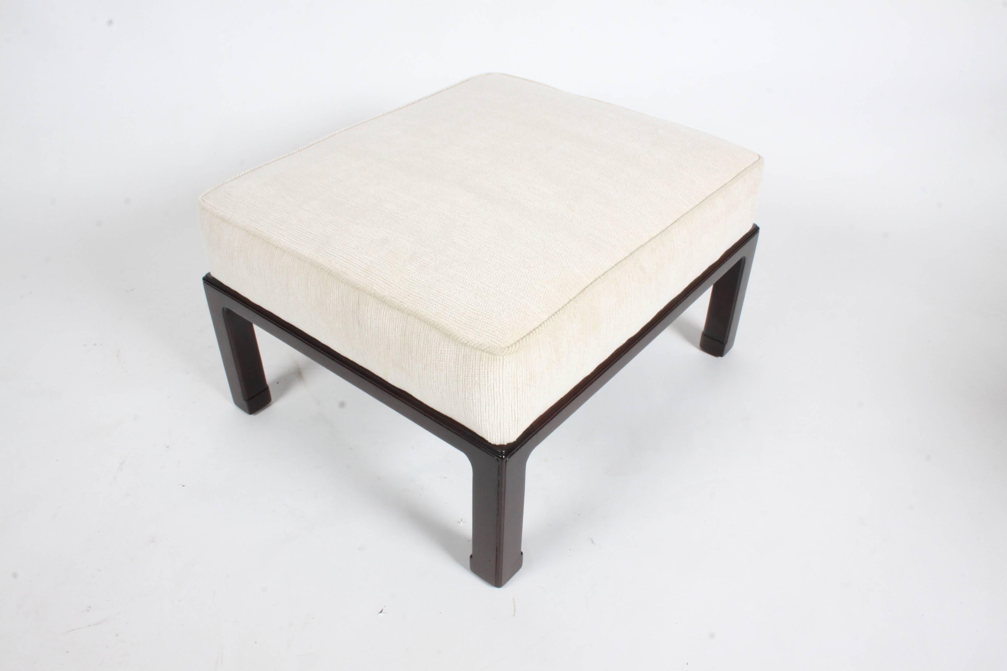 Mid-20th Century Edward Wormley for Dunbar Asian Inspired Ottoman or Stool