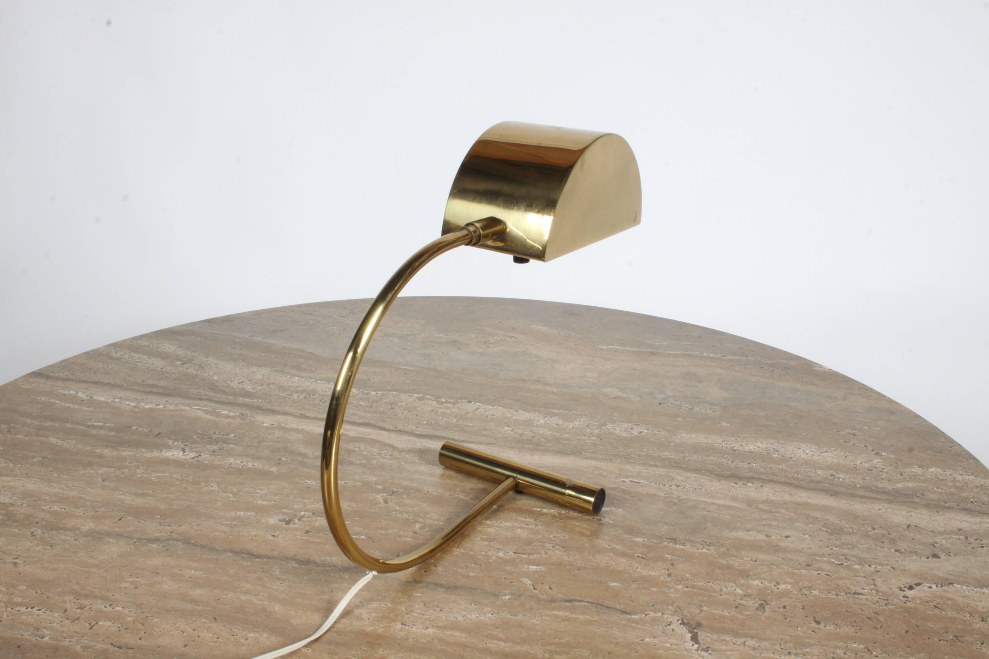 Mid-20th Century Koch and Lowy Brass Articulated Desk Lamp, OMI