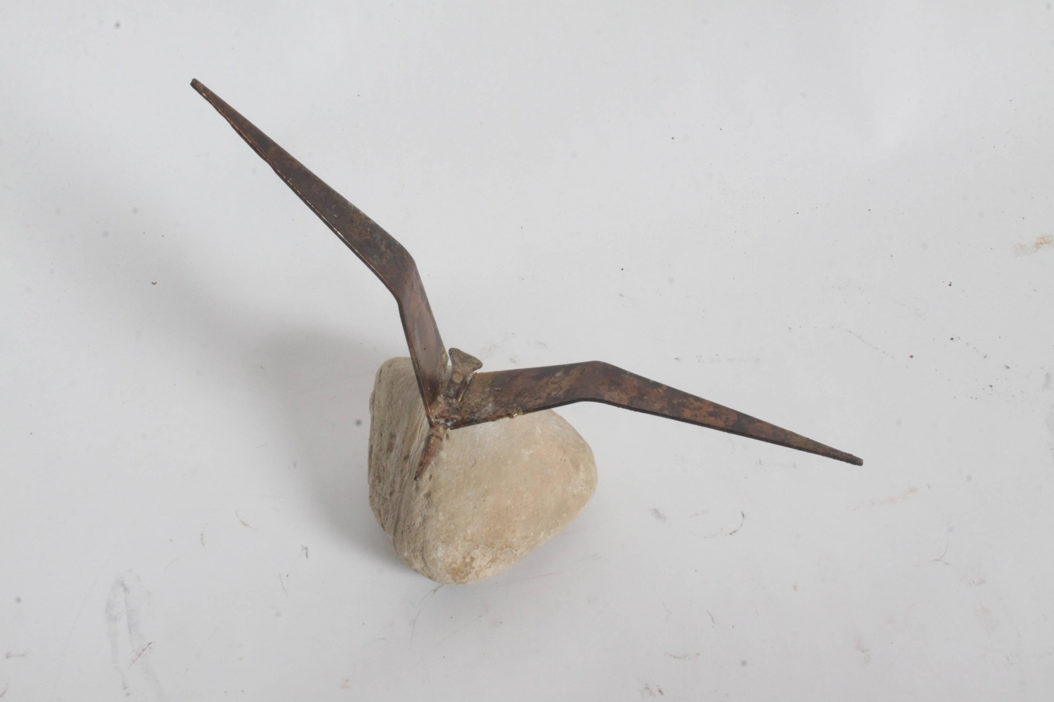 C. Jere Mid-Century Modern Bird in Flight on Stone, circa 1960s In Excellent Condition For Sale In St. Louis, MO