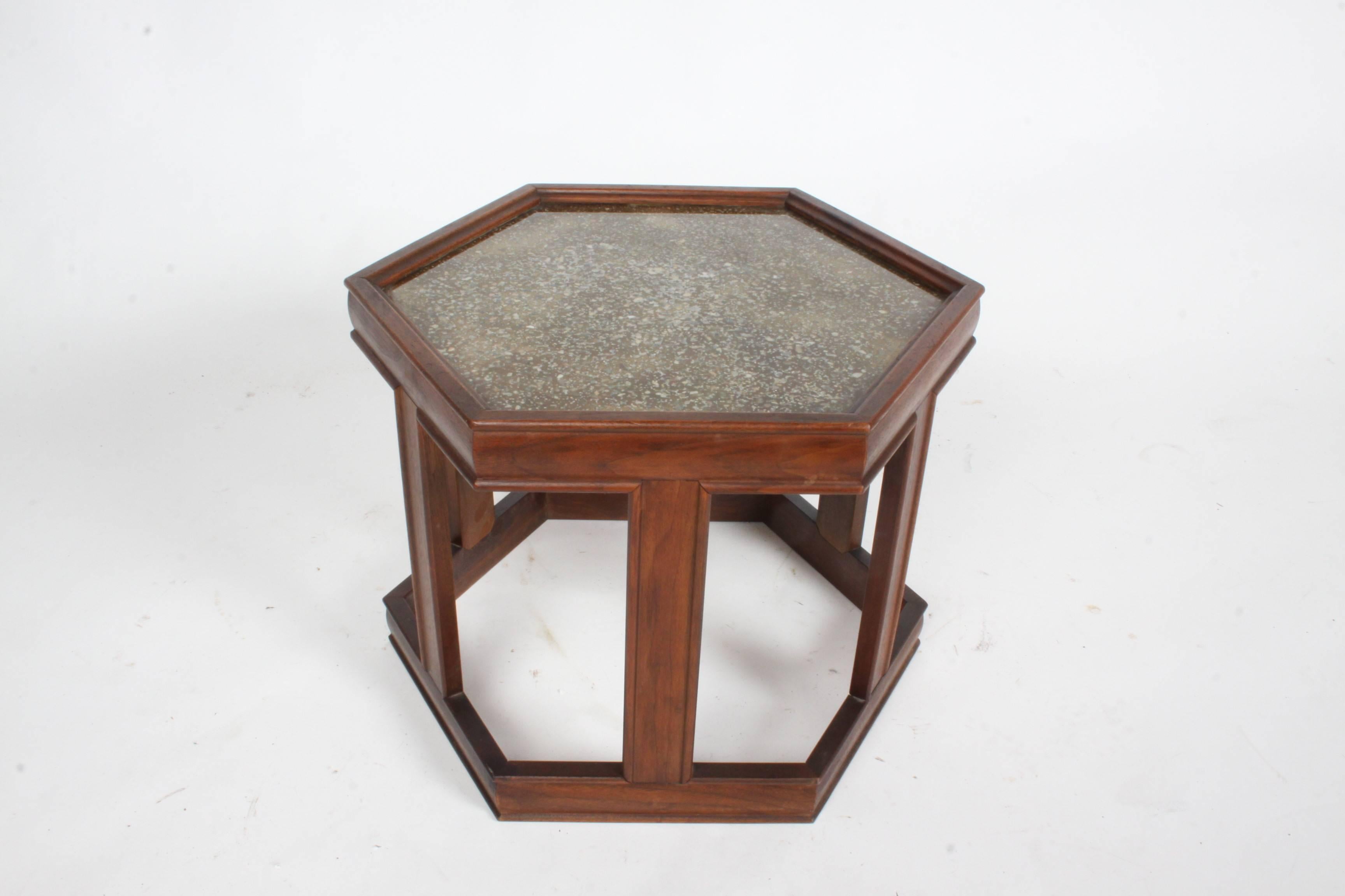 John Keal for Brown Saltman Hexagonal Nesting, Coffee, Side or End Tables In Excellent Condition In St. Louis, MO