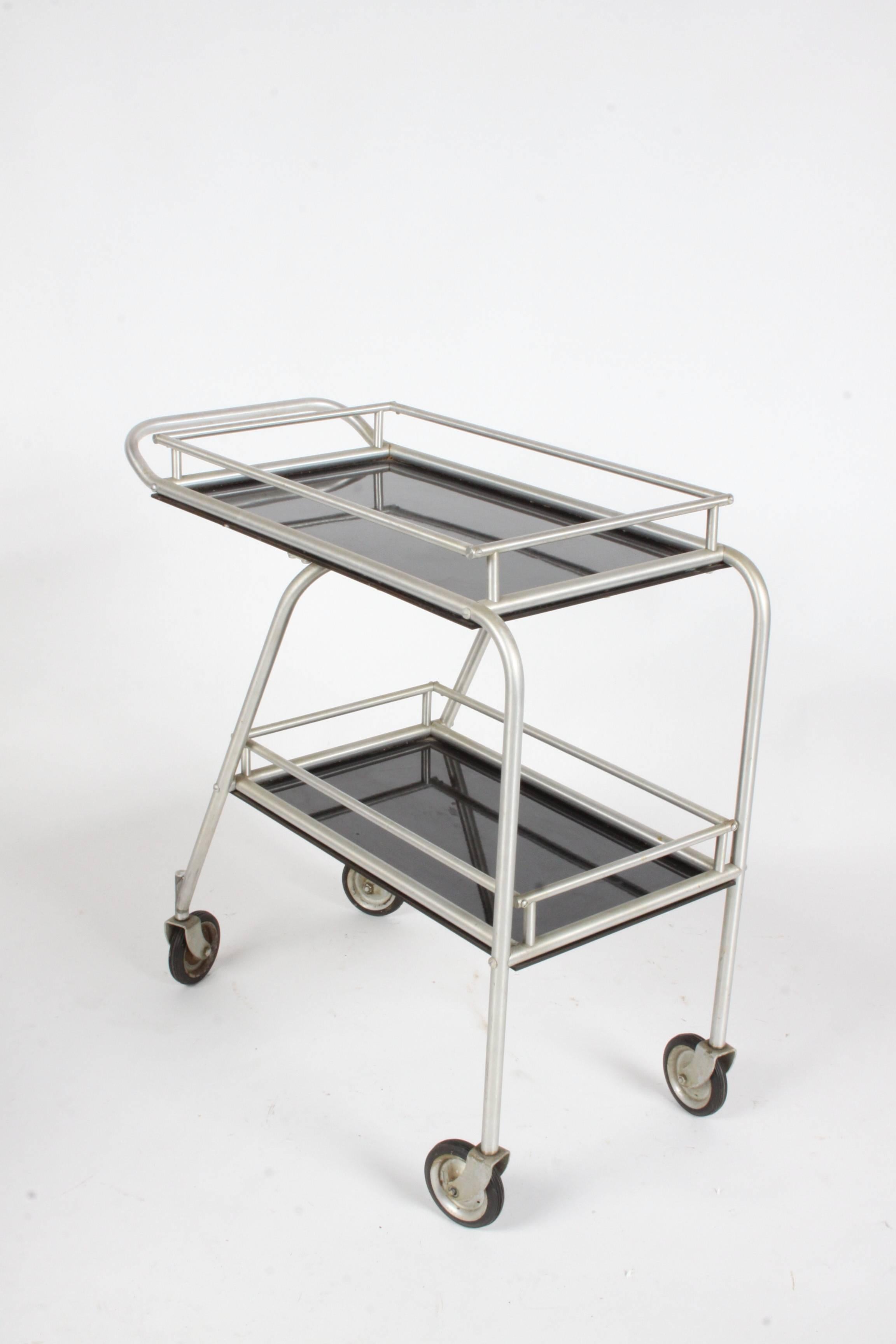 American Rare Deco 1930s Aero Art DC3 Aircraft Rolling Bar Cart by Franz Industries