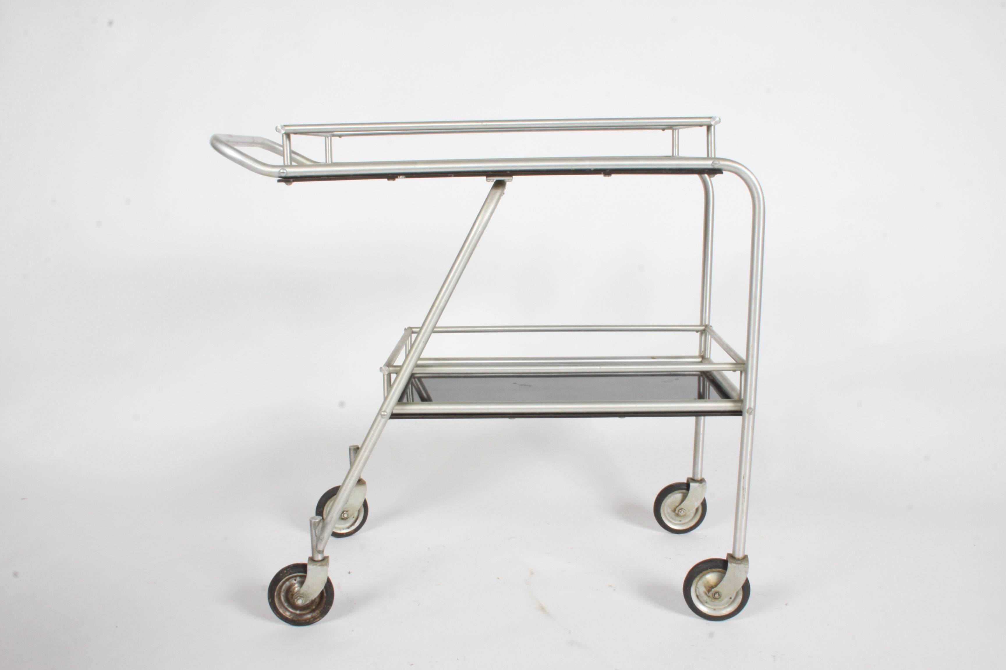 Rare Deco 1930s Aero Art DC3 Aircraft Rolling Bar Cart by Franz Industries In Excellent Condition In St. Louis, MO