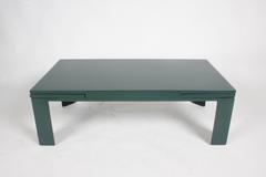 Edward Wormley for Dunbar MCM Expandable Lacquered Hunter Green Coffee Table