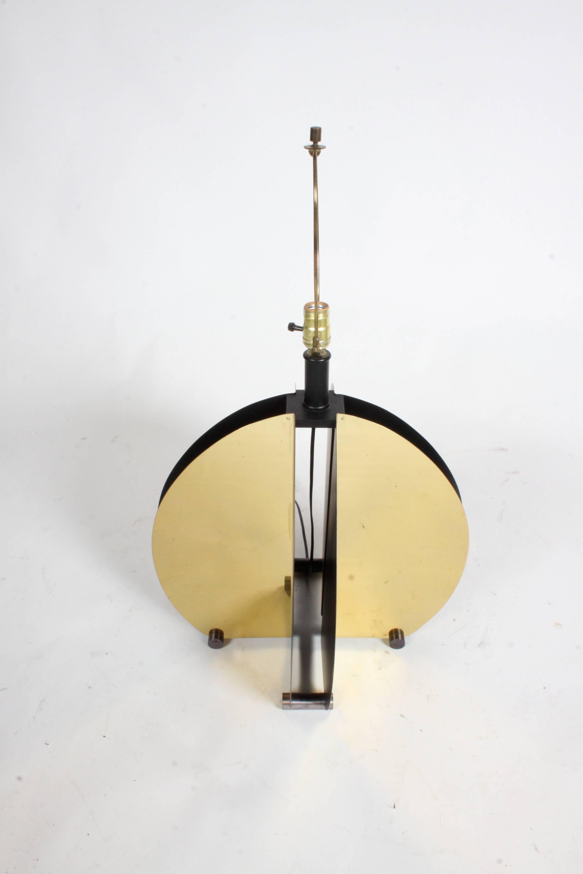 Large 1970s Sculptural Brass Lamp in the Style of C. Jere In Excellent Condition For Sale In St. Louis, MO