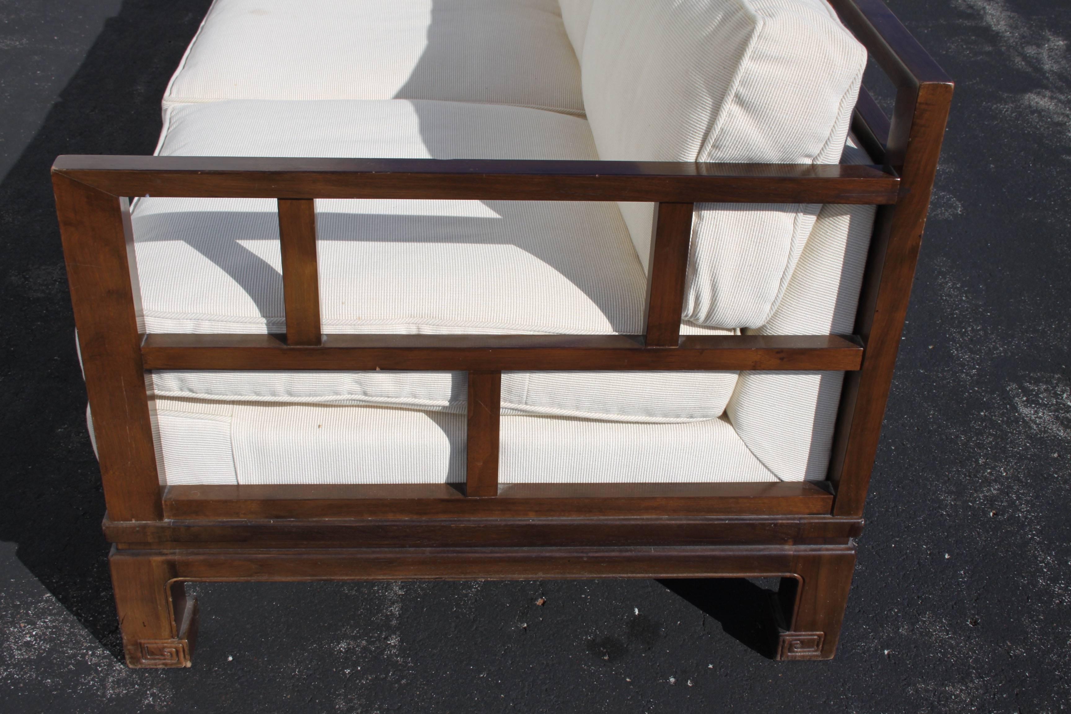 Mid-20th Century Michael Taylor Sofa for Baker Far East Collection, circa 1950s For Sale
