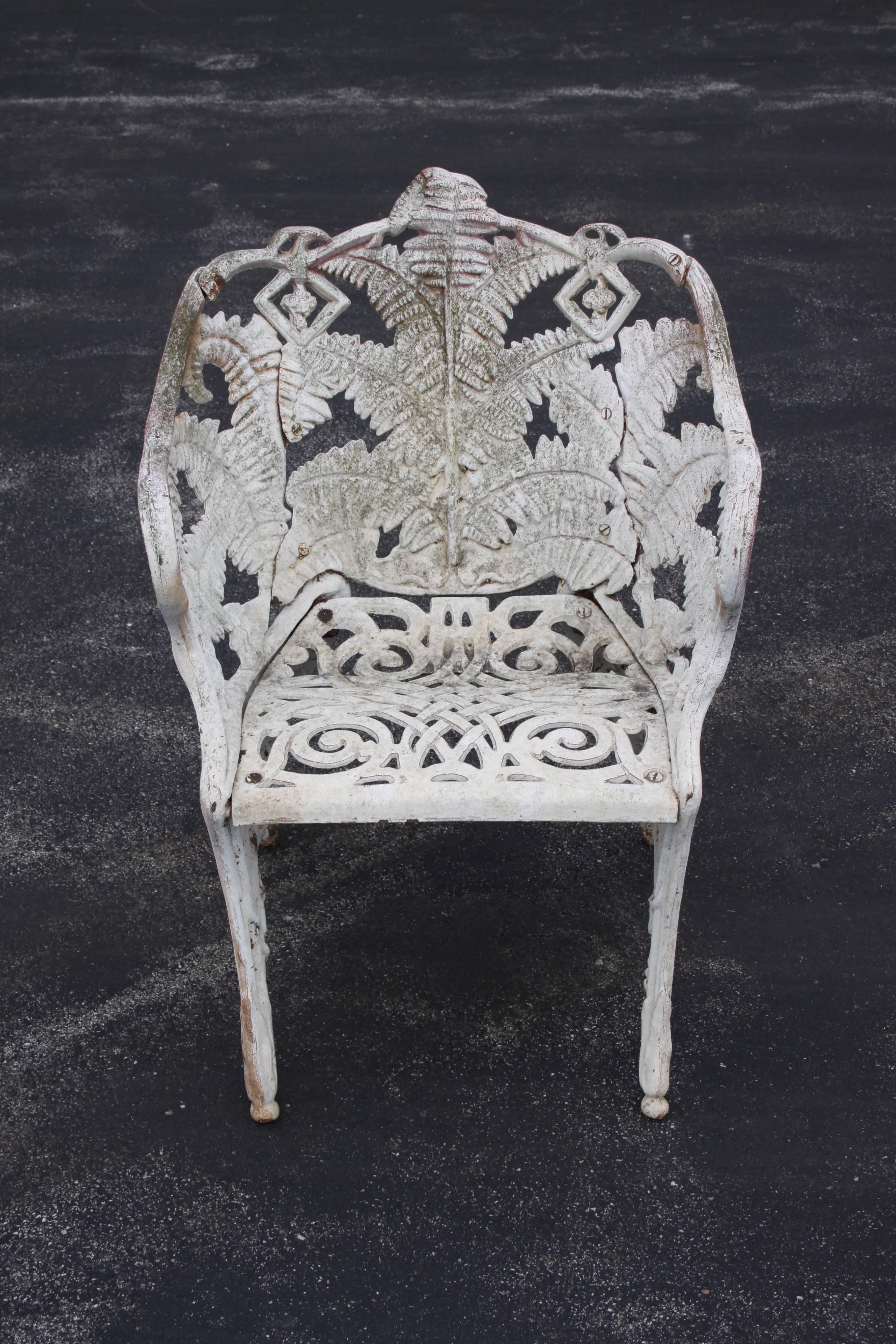 vintage cast iron chair