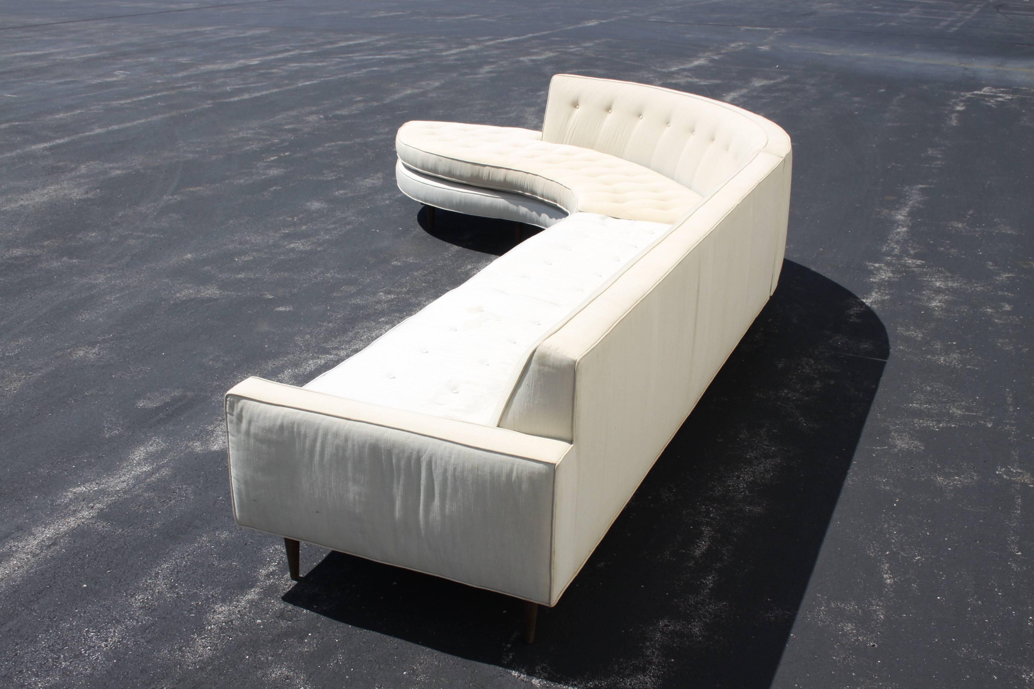 Großes zweiteiliges Harvey Probber-Sofa, Mid-Century Modern, beschriftet im Zustand „Gut“ im Angebot in St. Louis, MO