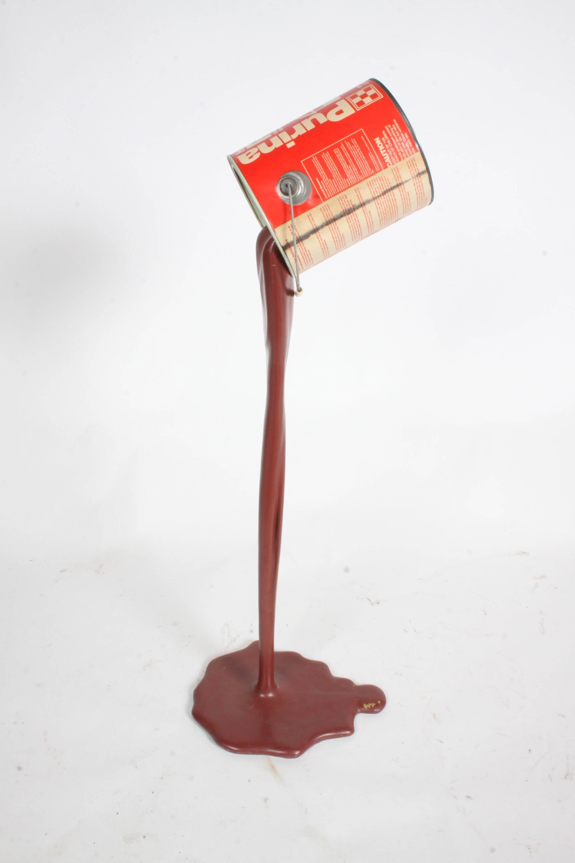 Mid-Century Modern Pop Art Paint Can Sculpture, circa 1960s Barn Red