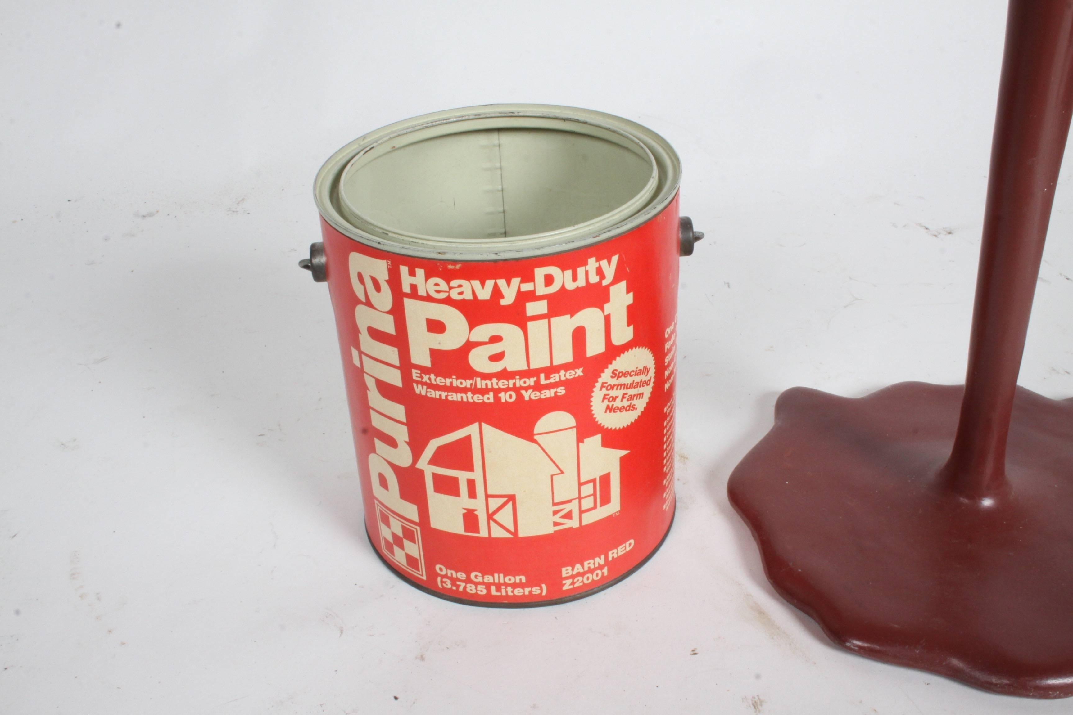 Pop Art Paint Can Sculpture, circa 1960s Barn Red In Excellent Condition In St. Louis, MO