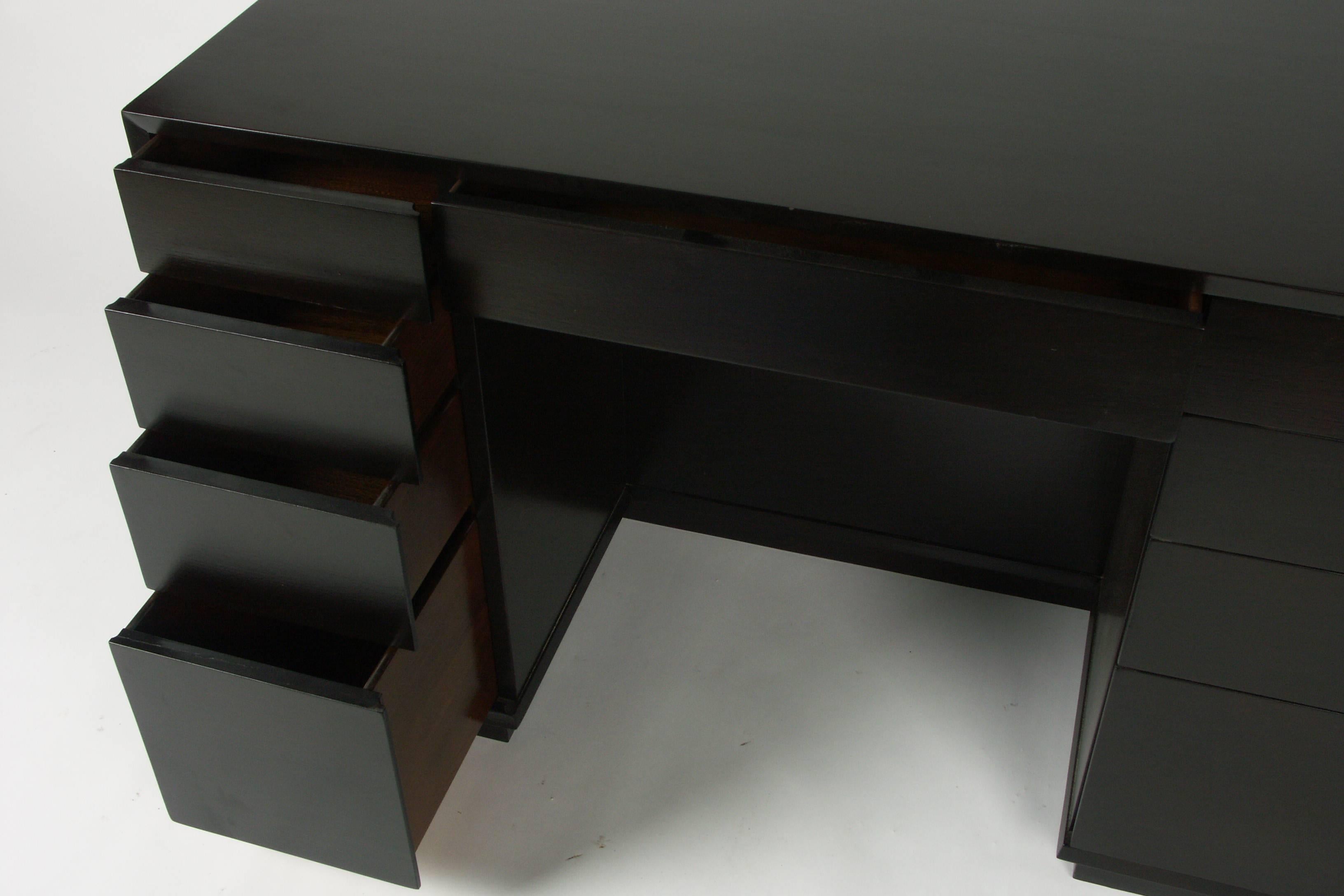 Mid-Century Modern Edward Wormley Precedent Collection Desk with Bookcase Front