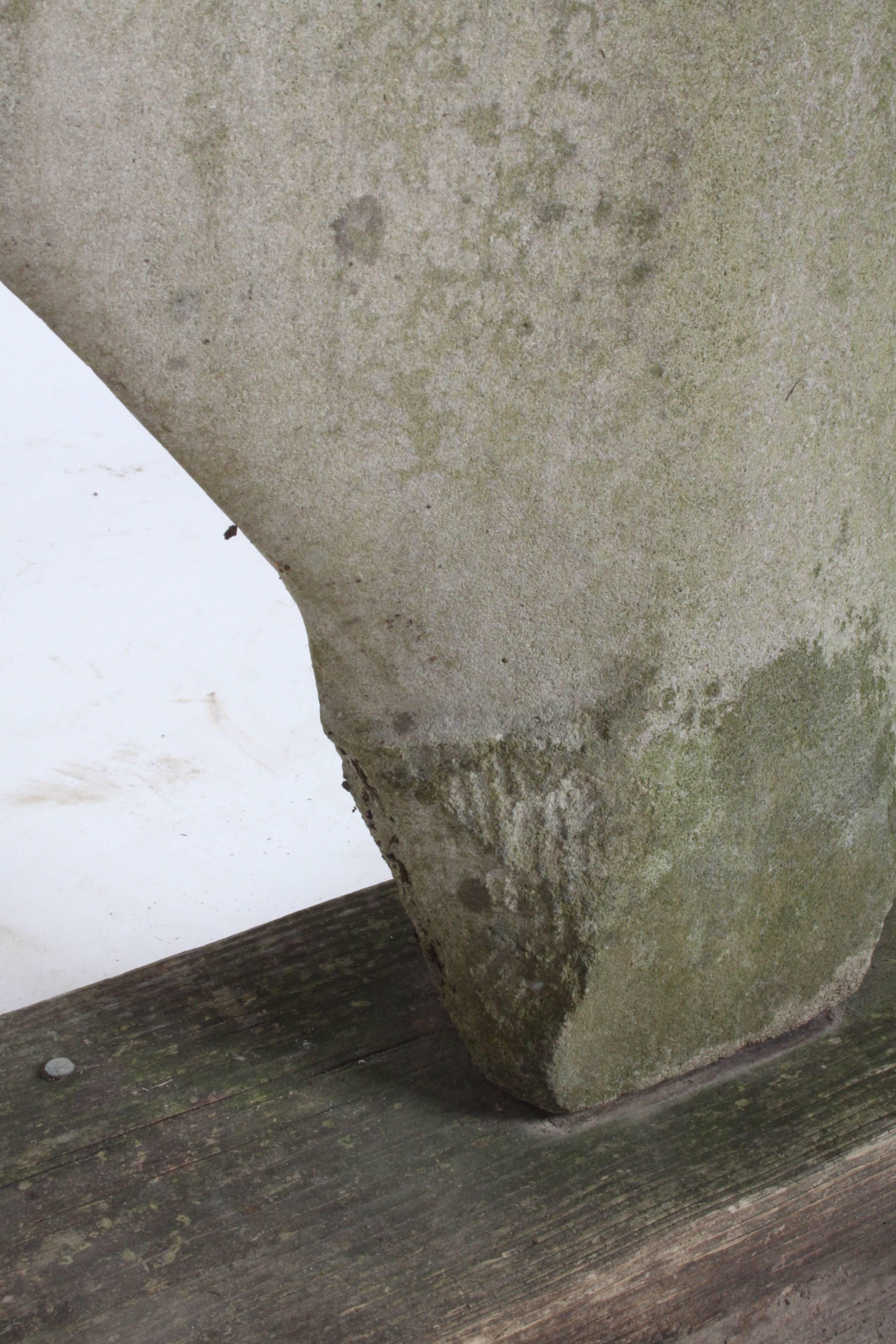 Mid-Century Modern Barbara Hepworth Organic Style Garden Yard Stone Sculpture