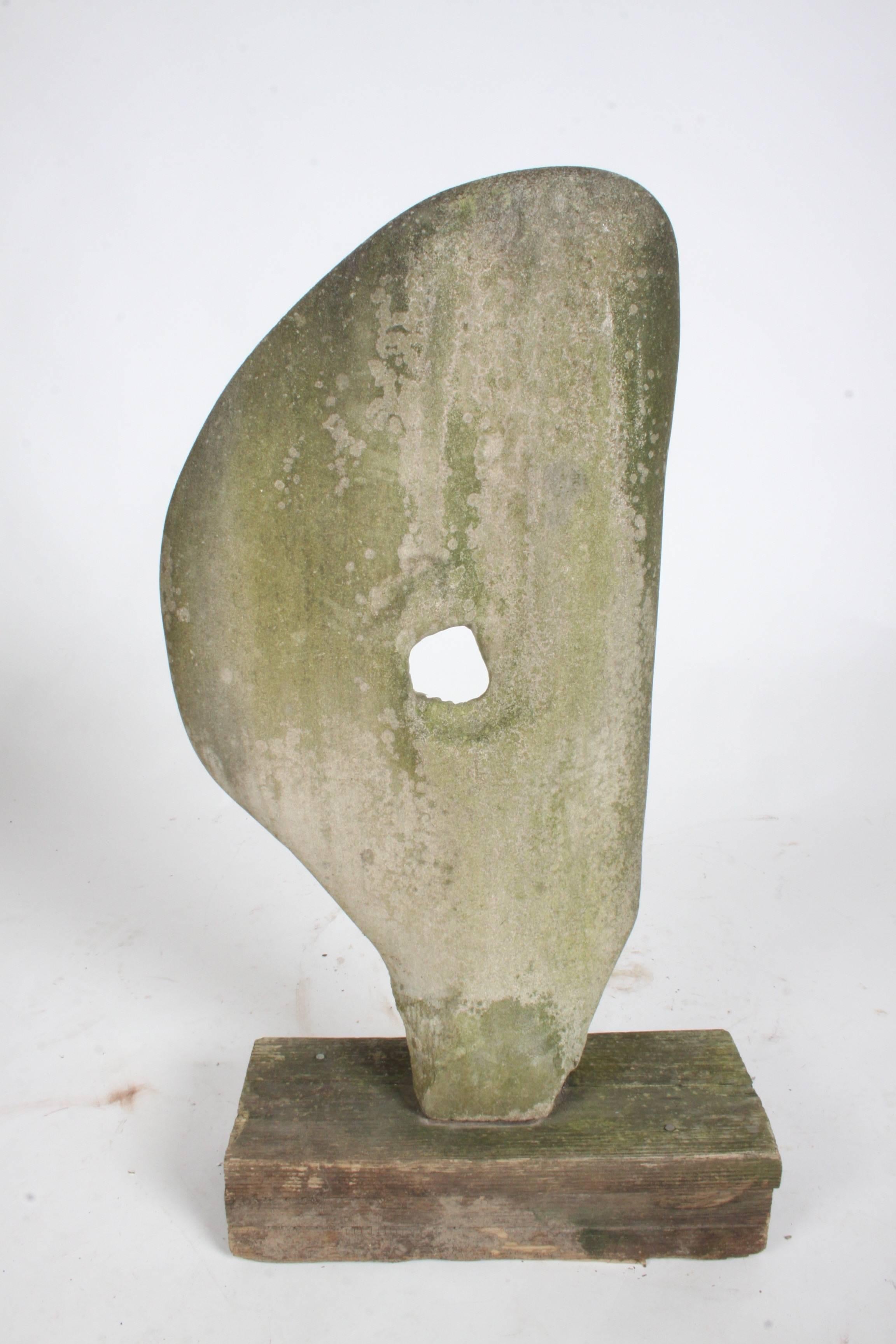 American Barbara Hepworth Organic Style Garden Yard Stone Sculpture
