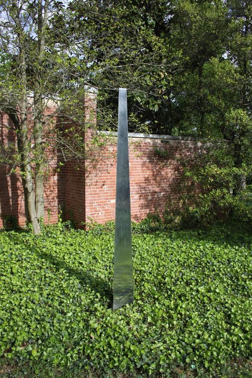 Large Stainless Steel Triangular Obelisk Sculpture, Garden or Yard For Sale at 1stdibs