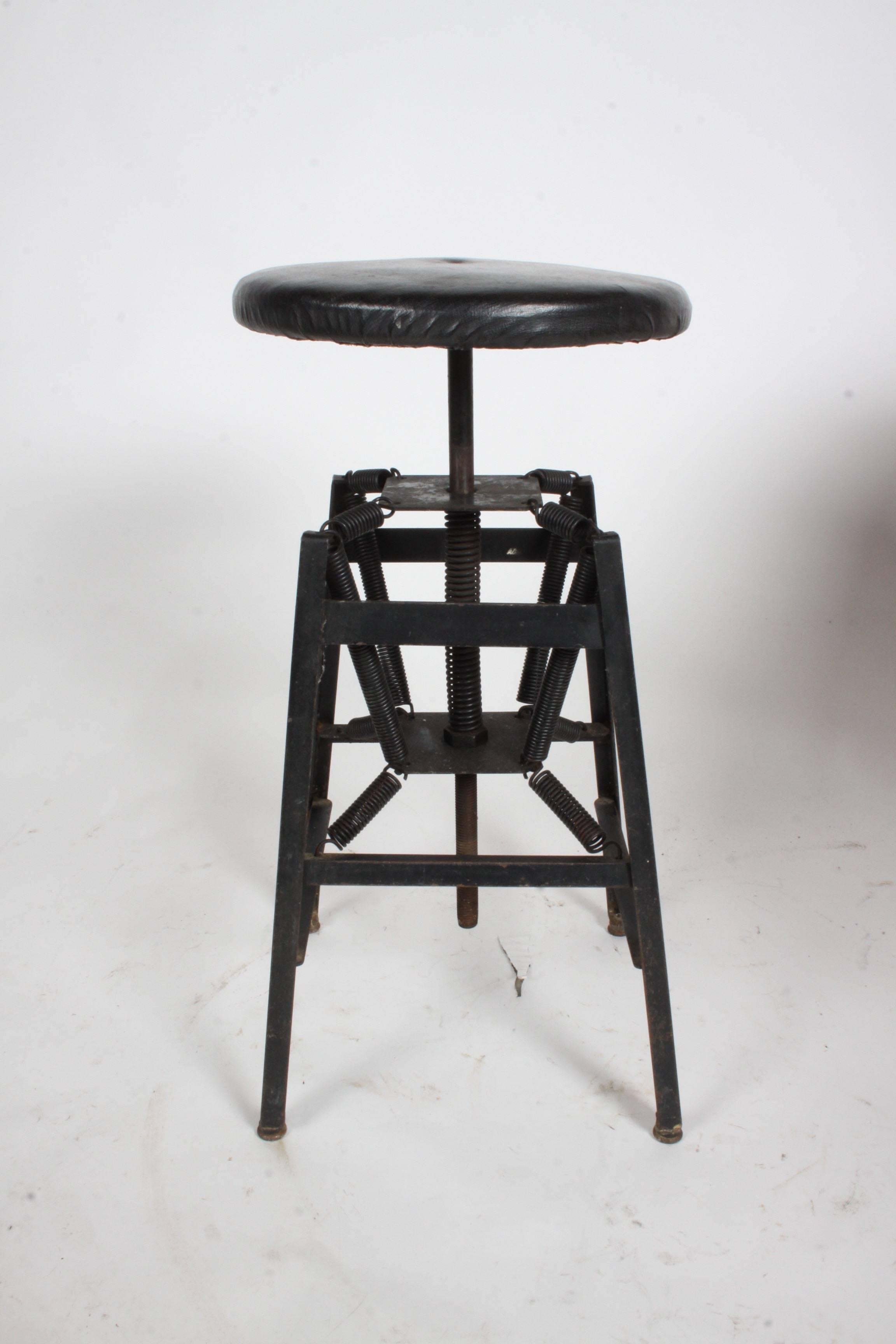 Charles E. Miller for American Cabinet Co. designed in the 1920s. This spring suspension had many uses for doctors, dentist, architects or artist. This design reminds me of the Eiffel Tower chair base design by Charles Eames for Herman Miller. This