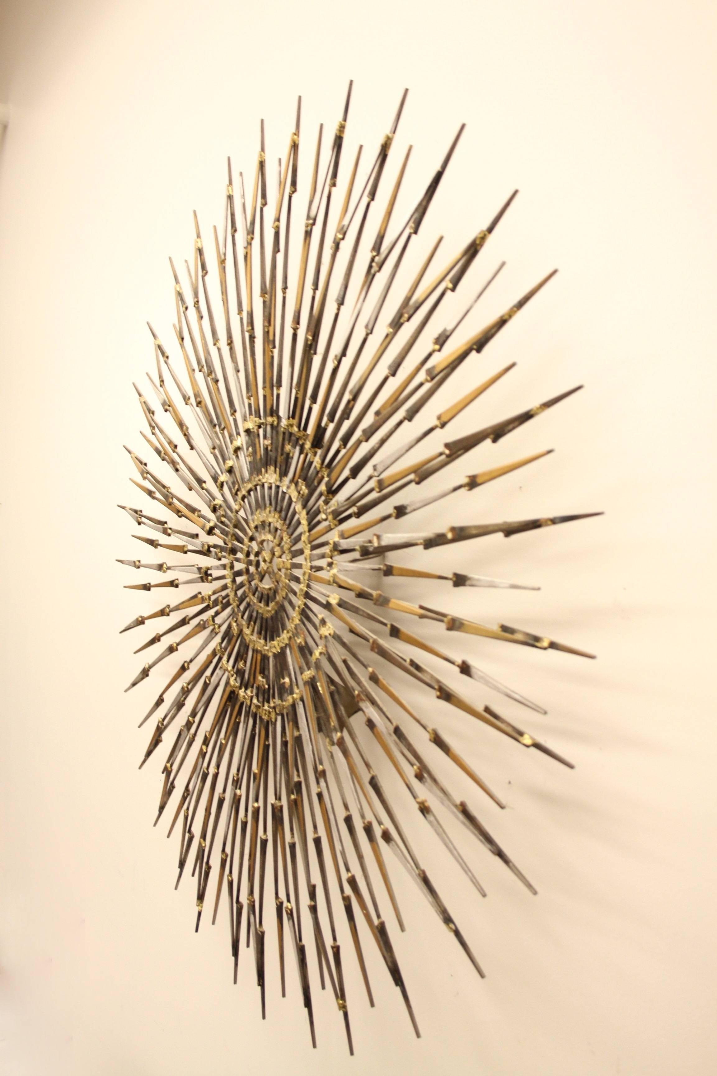 American Marc Weinstein Sun or Starbust Wall Sculpture, circa 1960s