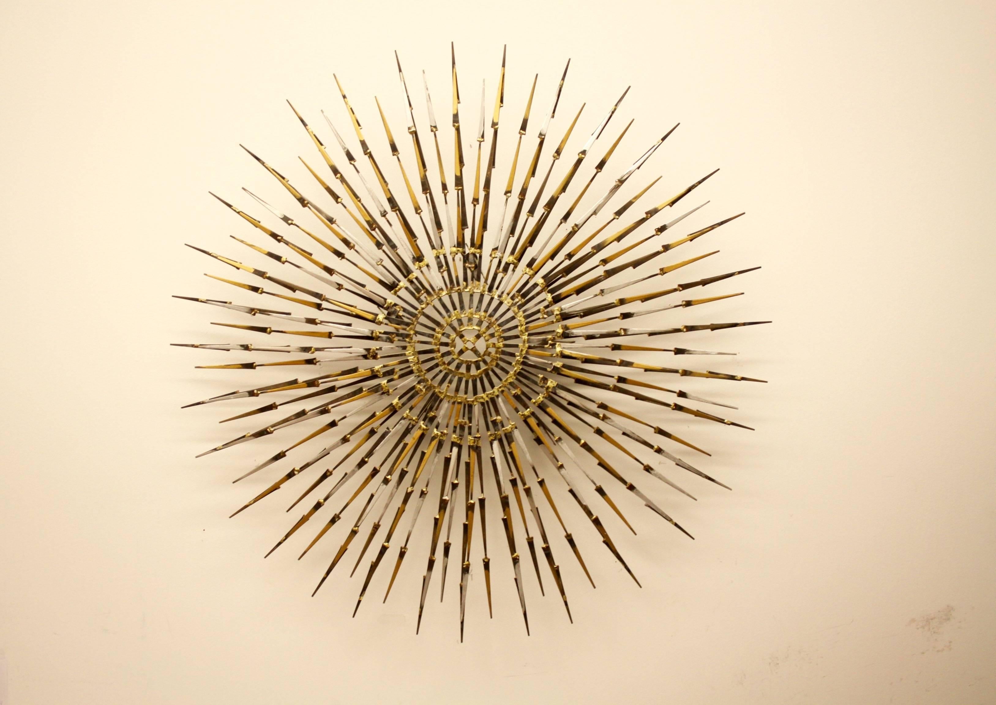 Marc Weinstein Sun or Starbust Wall Sculpture, circa 1960s In Excellent Condition In St. Louis, MO