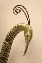 Curtis C. Jere Brass Peacock Wall Sculpture