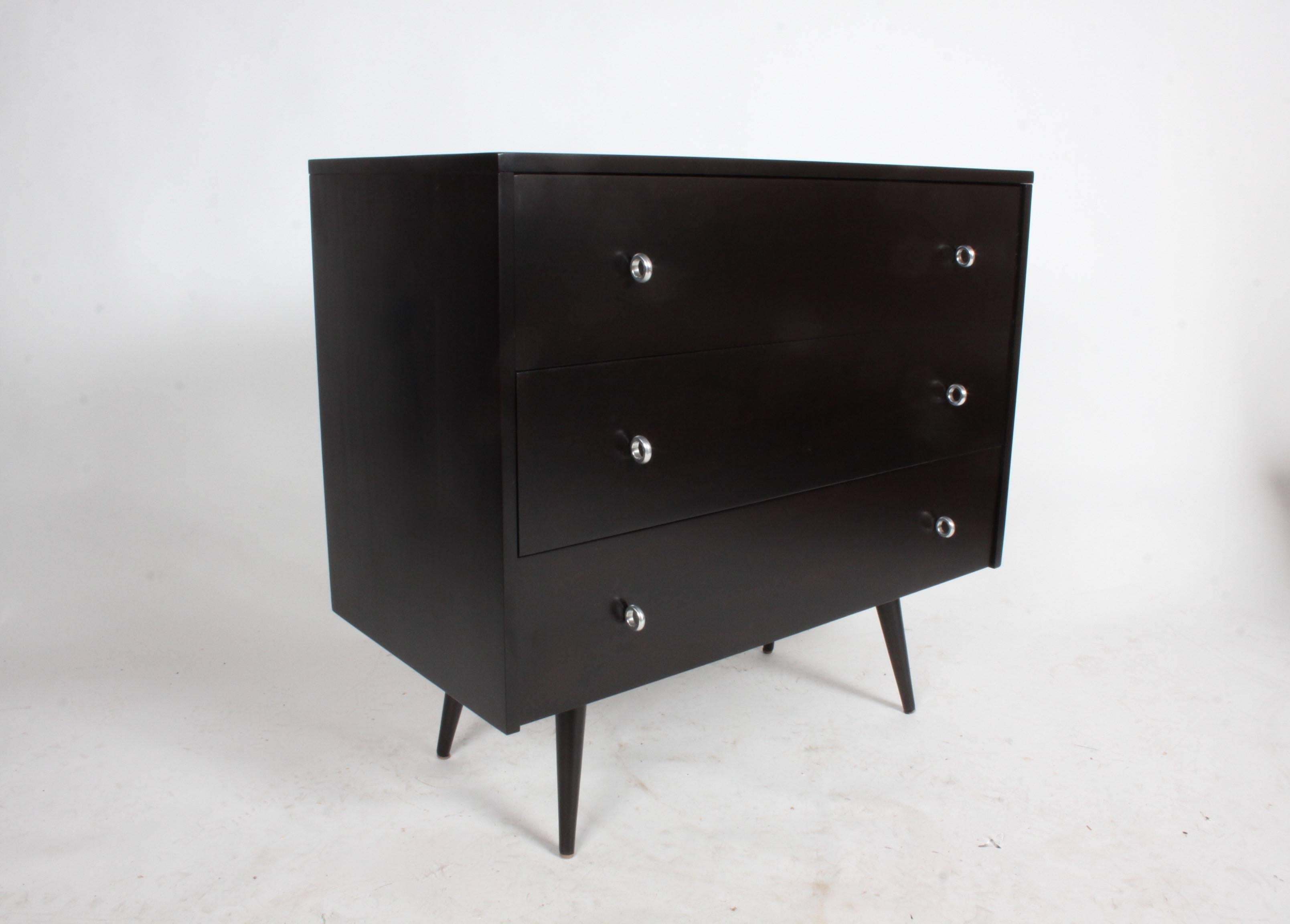 American Pair of Paul McCobb Planner Group Ebony Chests or Dressers