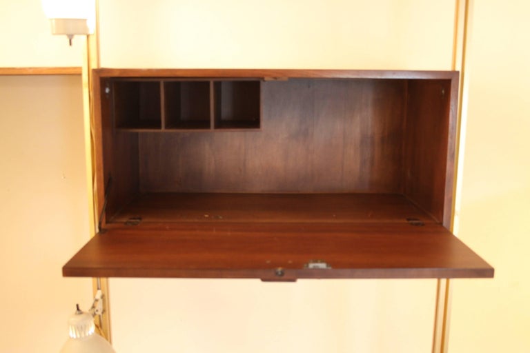 George Nelson Mid Century Storage Wall Unit Bookcase And Desk For